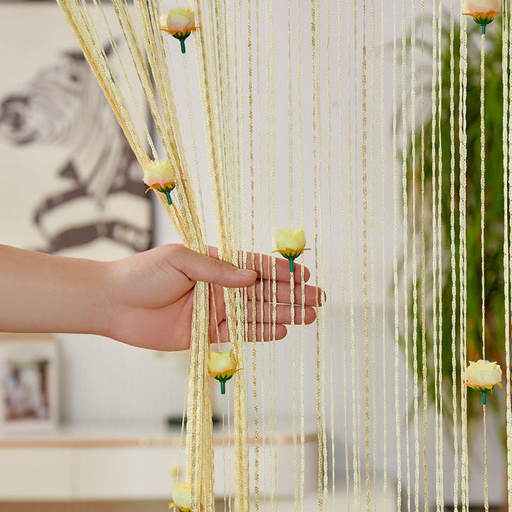 Lisslune | Rose Thread Door Curtain