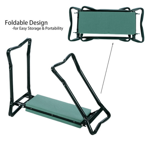 Lisslune | Garden Stool with Bag – Collapsible Seat and Workspace for Gardening