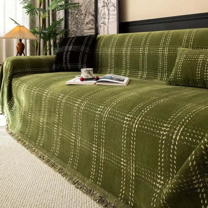 Lisslune | Chesterfield Plaid Sofa Cover