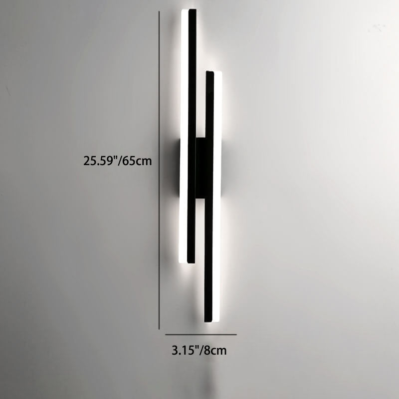 Lisslune | LuxLine Modern LED Wall Lamp | Minimalist Design | Iron & Acrylic | Dimmable Light