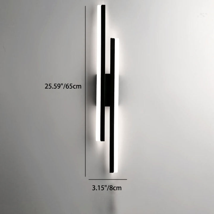 Lisslune | LuxLine Modern LED Wall Lamp | Minimalist Design | Iron & Acrylic | Dimmable Light