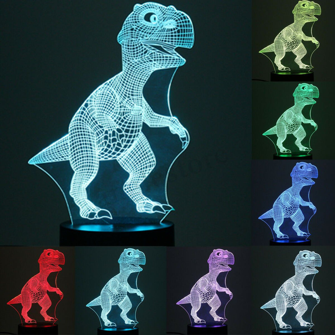 Lisslune | Dinosaur Night light - 3D Dinosaur Light - T Rex Night Light