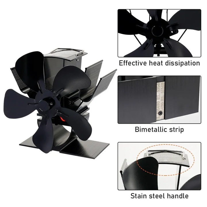Lisslune | Best Wood Burner Stove Fan for Log Burning Fire Stove