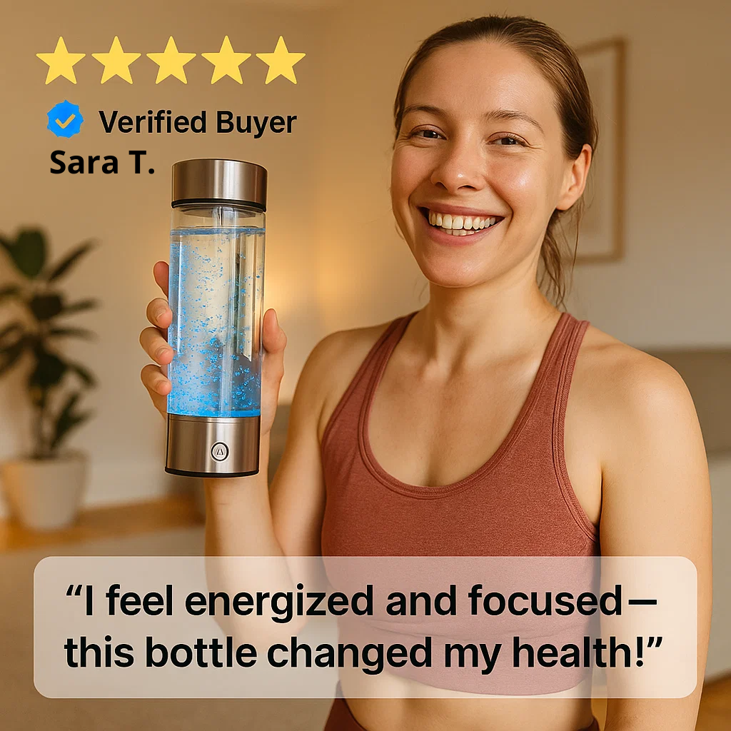 Lisslune | Hydrogen Water Bottle | USB Rechargeable, Anti-Inflammatory & Perfect for Daily Hydration and Wellness