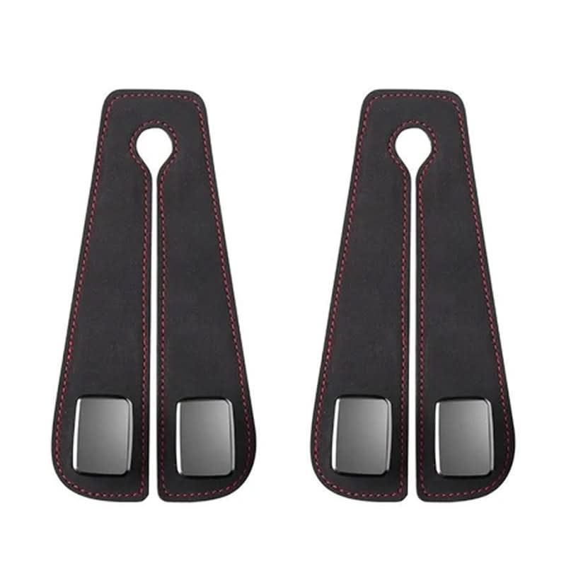 Lisslune | Car Seat Back Double Hook with Phone Holder – PU Leather Organizer