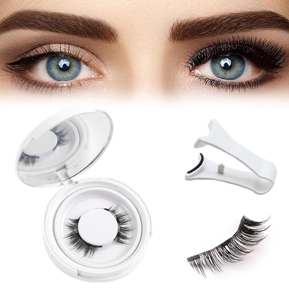 Lisslune | Reusable Magnetic Eyelash and Tweezers Set – No Glue Required