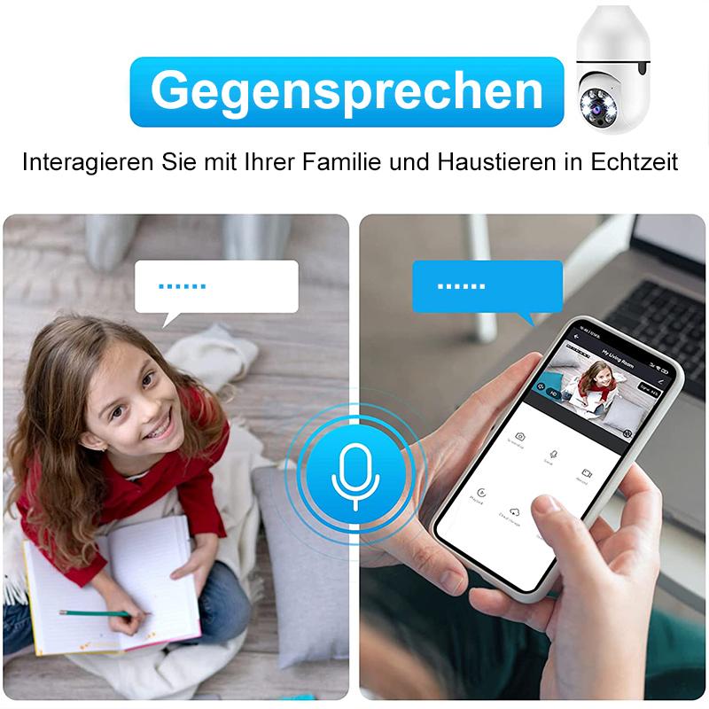 Lisslune | Intelligent wireless WiFi full-color camera with light bulb