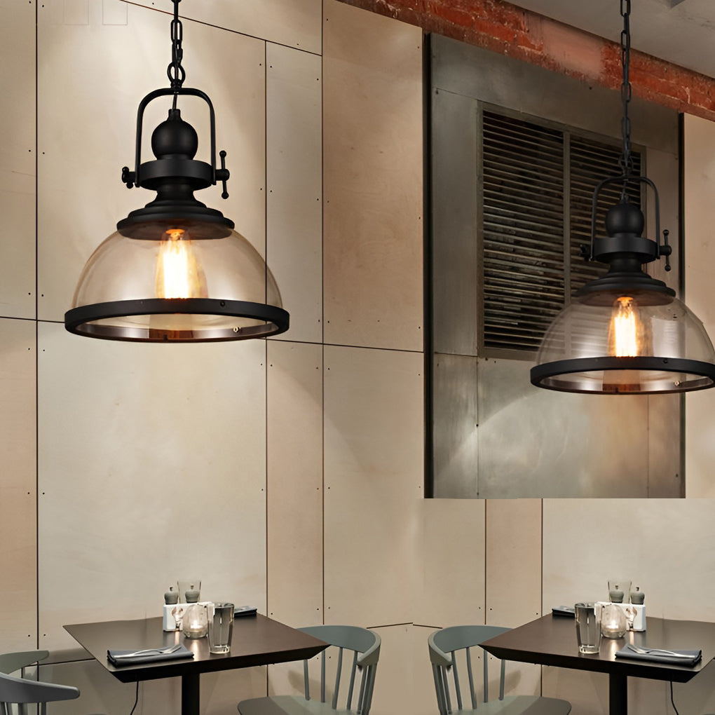 Lisslune | Antique Glass Iron Retro Industrial Chandelier Pendant Ceiling Lights
