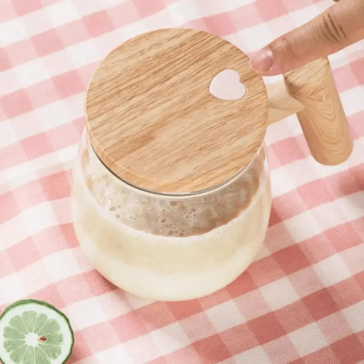 Lisslune | Intelligent Mug – Self-Stirring Cup with Wood Design