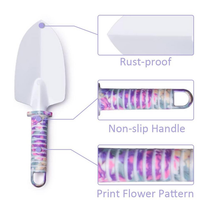 Lisslune | Colorful Garden Tool Set with 10 Pieces – Ergonomic Tools for Gardening