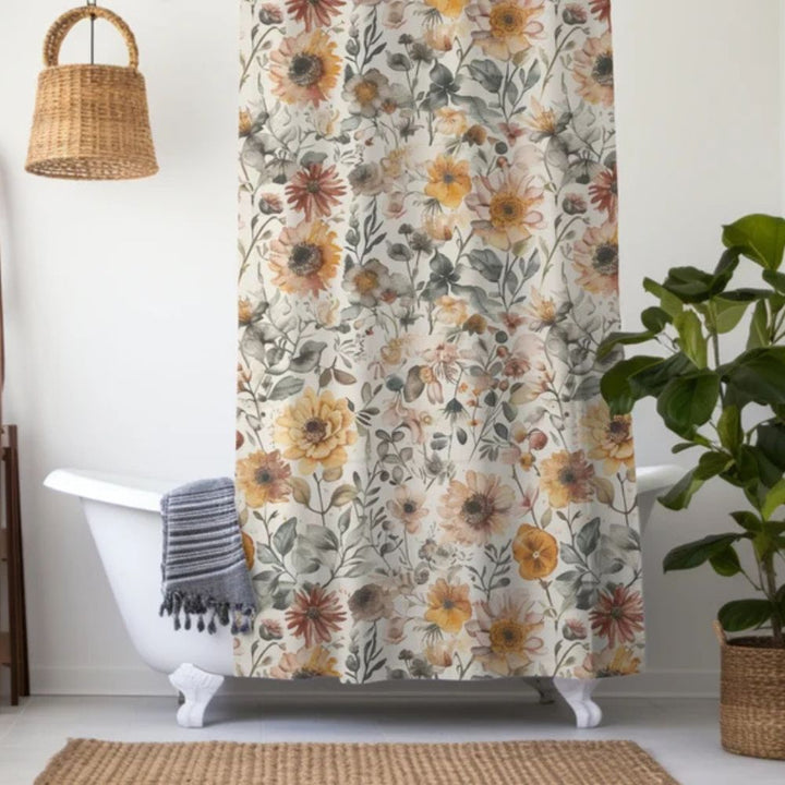 Lisslune | Flourish Bloom Shower Curtain
