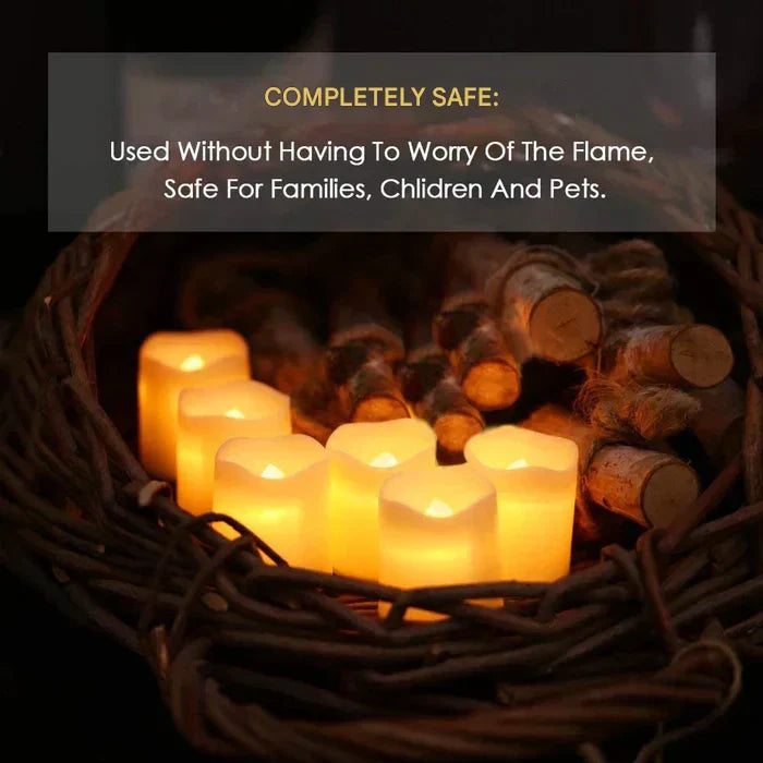 Lisslune | Set of 24 LED Flameless Candles - GlowFlicker