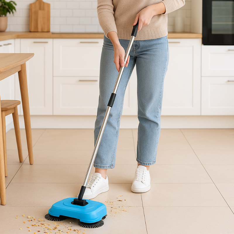 Lisslune | 2-in-1 Vacuum Broom | Cordless, Eco-Friendly & Suitable for Tiles, Wood, and Carpets