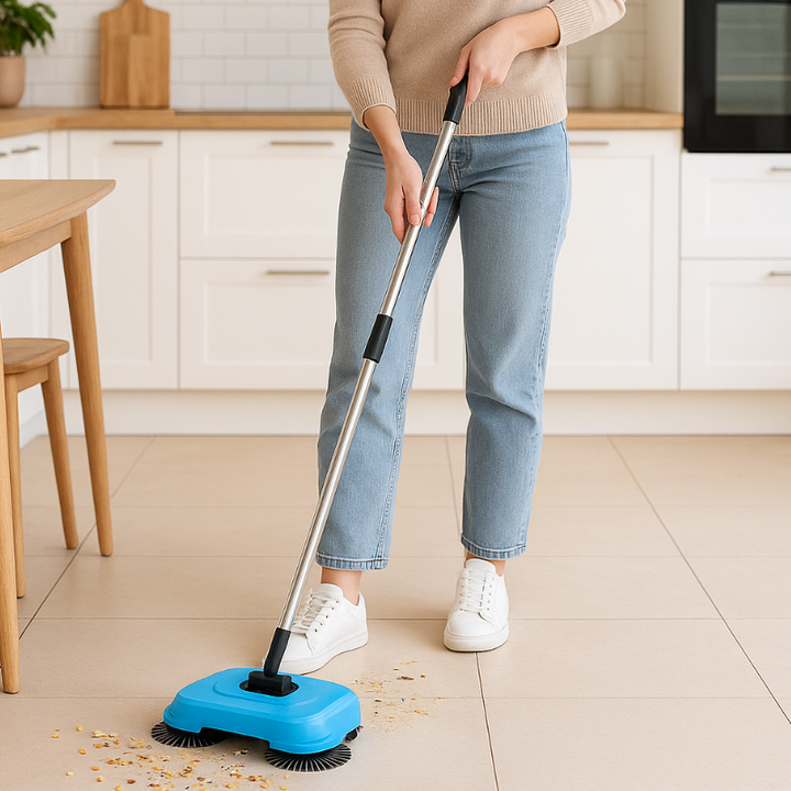 Lisslune | 2-in-1 Vacuum Broom | Cordless, Eco-Friendly & Suitable for Tiles, Wood, and Carpets
