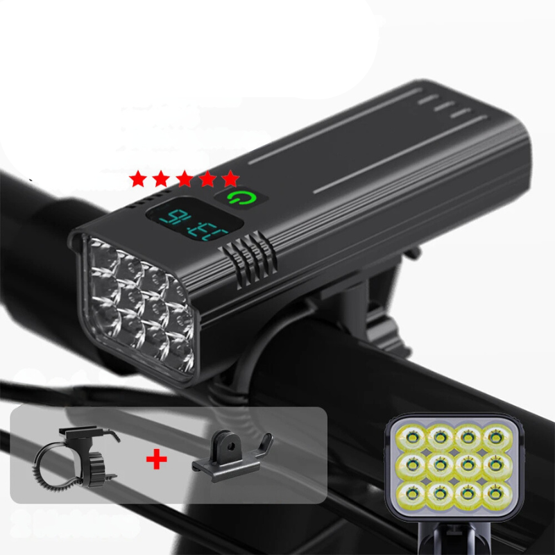 Lisslune | 5000 Lumen USB Rechargeable Bike Light with Mounts