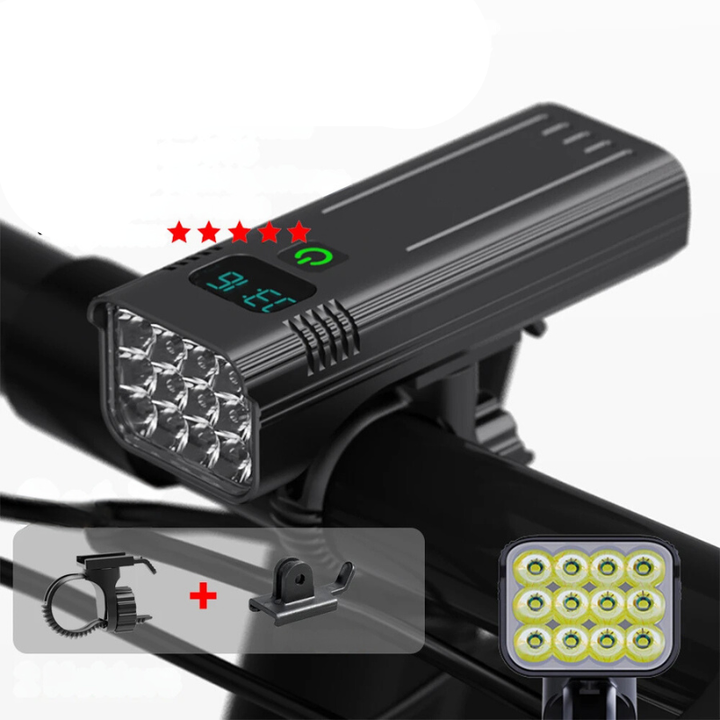 Lisslune | 5000 Lumen USB Rechargeable Bike Light with Mounts