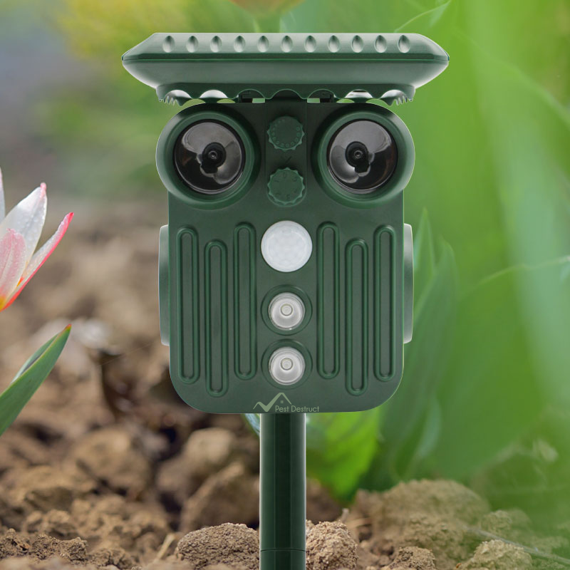 Lisslune | Ultrasonic Solar Deer Repeller | 5 Adjustable Modes. Waterproof & Eco-Friendly for Home Gardens and Yards