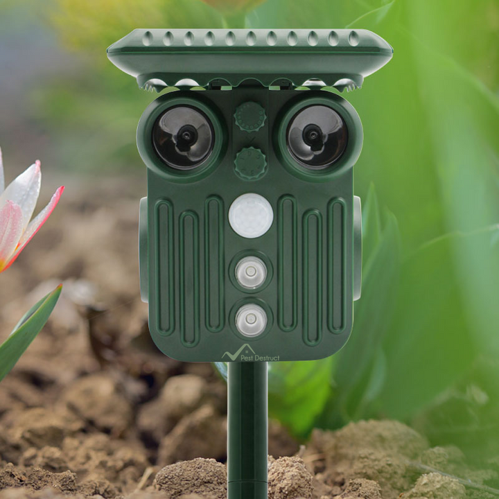Lisslune | Ultrasonic Solar Deer Repeller | 5 Adjustable Modes. Waterproof & Eco-Friendly for Home Gardens and Yards