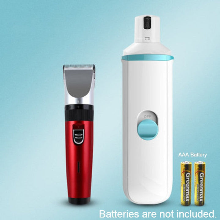 Lisslune | 2-in-1 Electric Pet Nail Polisher & Trimmer, with Silent Design, Fast Charging, Safe and Efficient, Suitable for Large and Small Dogs/Cats