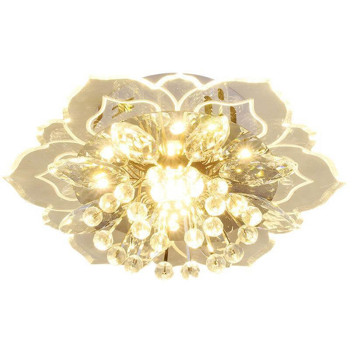 Lisslune | GlowPetal LED Crystal Ceiling Light | Flower Shaped | Modern Design | Energy Saving | Decorative Lighting