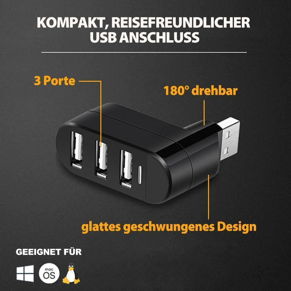 Lisslune | Multifunctional Mini Rotatable 3-Port USB Connection