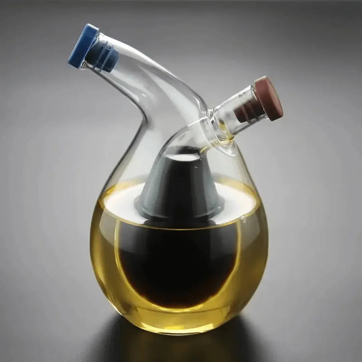 Lisslune | Oil & Vinegar Dispenser – Double Glass Bottle for Stylish Serving & Storing