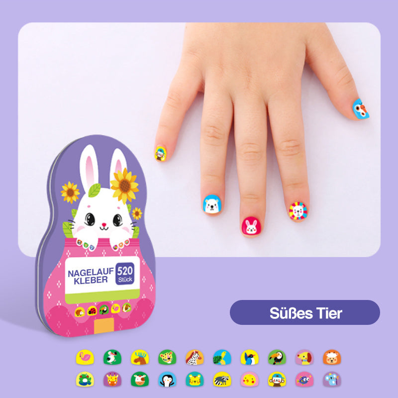 Lisslune | Nail Sticker Set for Kids (520 Pieces)