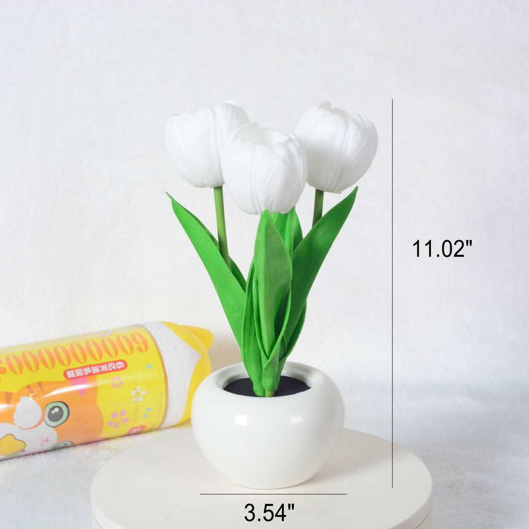 Lisslune | Modern Creative Simulation Tulip Peony LED Night Light Table Lamp