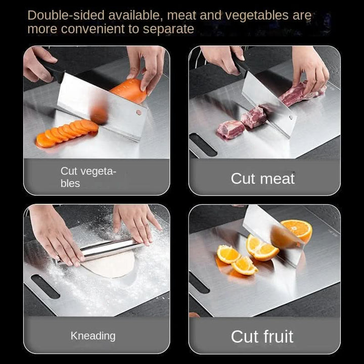 Lisslune | CHEFSTEEL – Cutting board made of stainless steel, robust & easy to clean for hygienic work