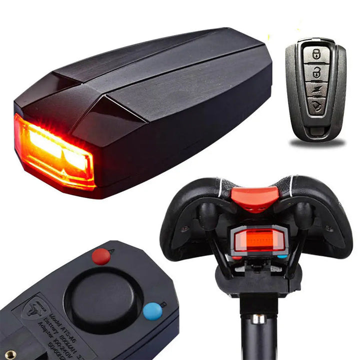 Lisslune | Bicycle Rear Light Remote Control Alarm Lock
