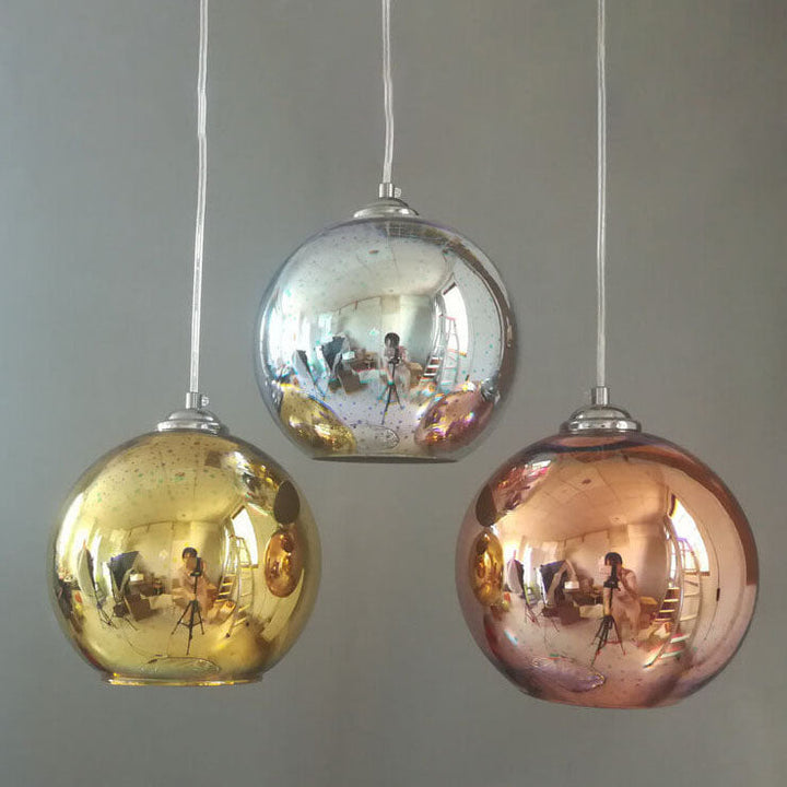 Lisslune | Modern creative 3D colorful firework glass 1-light dome pendant lamp