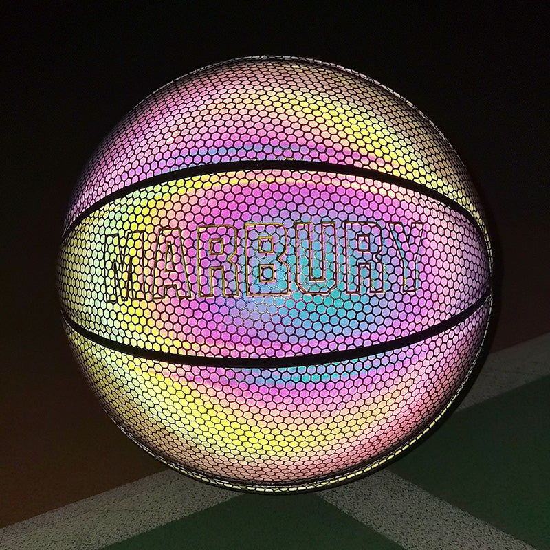 Lisslune | Cool Luminous Basketball, with Standard Size, Soft Leather and Moderate Bounce