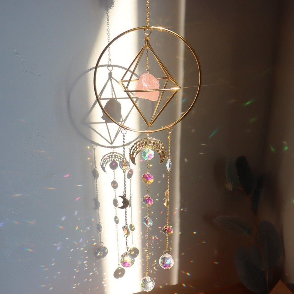 Lisslune | LumiChime Crystal Wind Chime | Harmonious Sounds | Garden & Home Decor | Sparkling Design