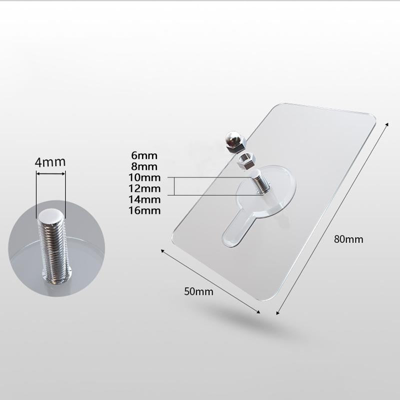 Lisslune | Transparent Screw Hooks, 12 Pieces