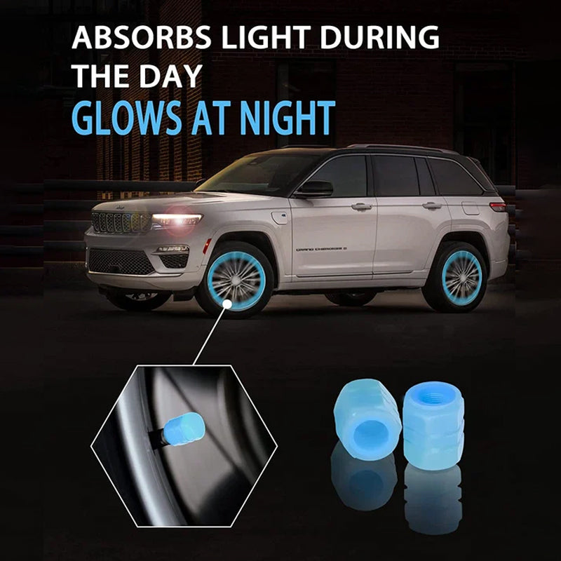 Lisslune | Universal fluorescent tire valve caps (4 PCS/Set)