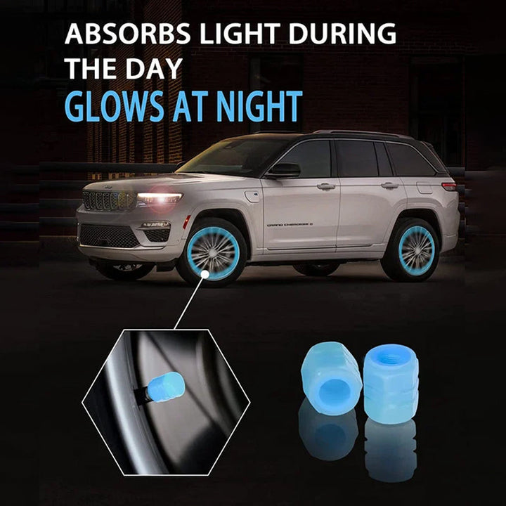 Lisslune | Universal fluorescent tire valve caps (4 PCS/Set)