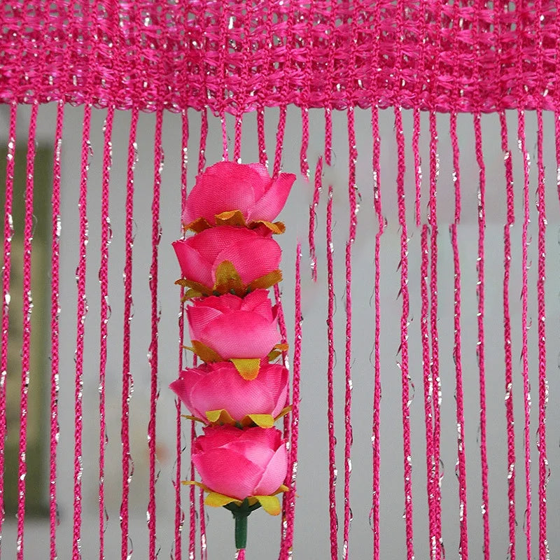 Lisslune | Rose Thread Door Curtain
