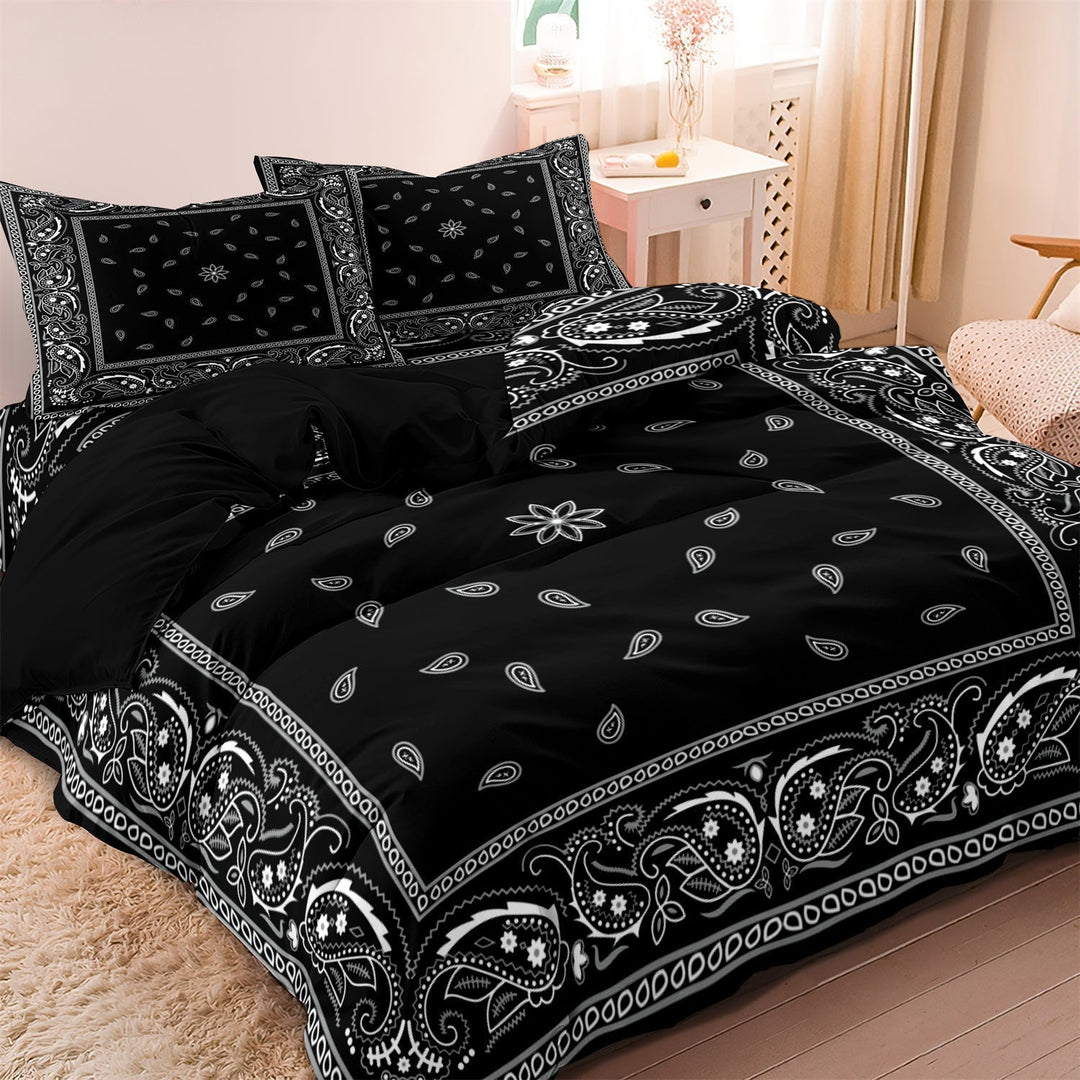 Lisslune | PaisleyAura - Floral Mandala Bedding Set