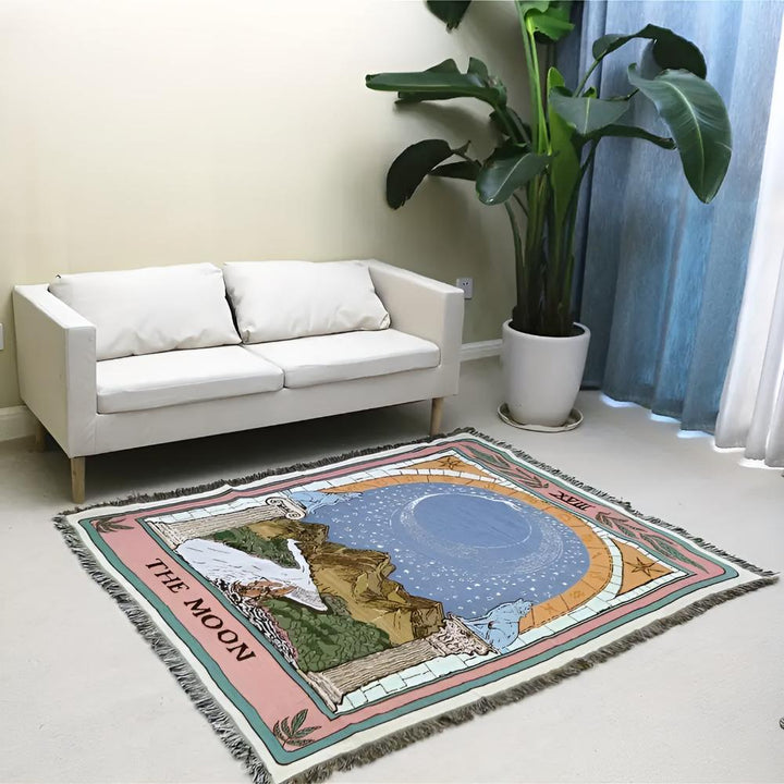 Lisslune | Moon Tarot Tapestry Blanket