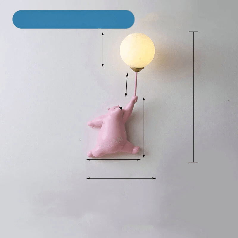 Lisslune | FairyGlow – Cartoon Wall Light for Kids | Magical Night Light with 3D Moon Design