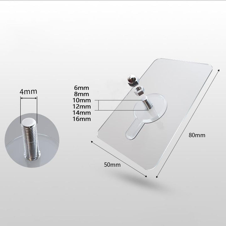 Lisslune | Transparent Screw Hooks, 10 Pieces