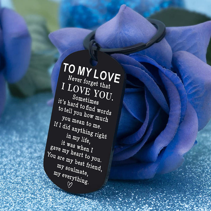 Lisslune | TO MY LOVE - Motivational keychain made of stainless steel