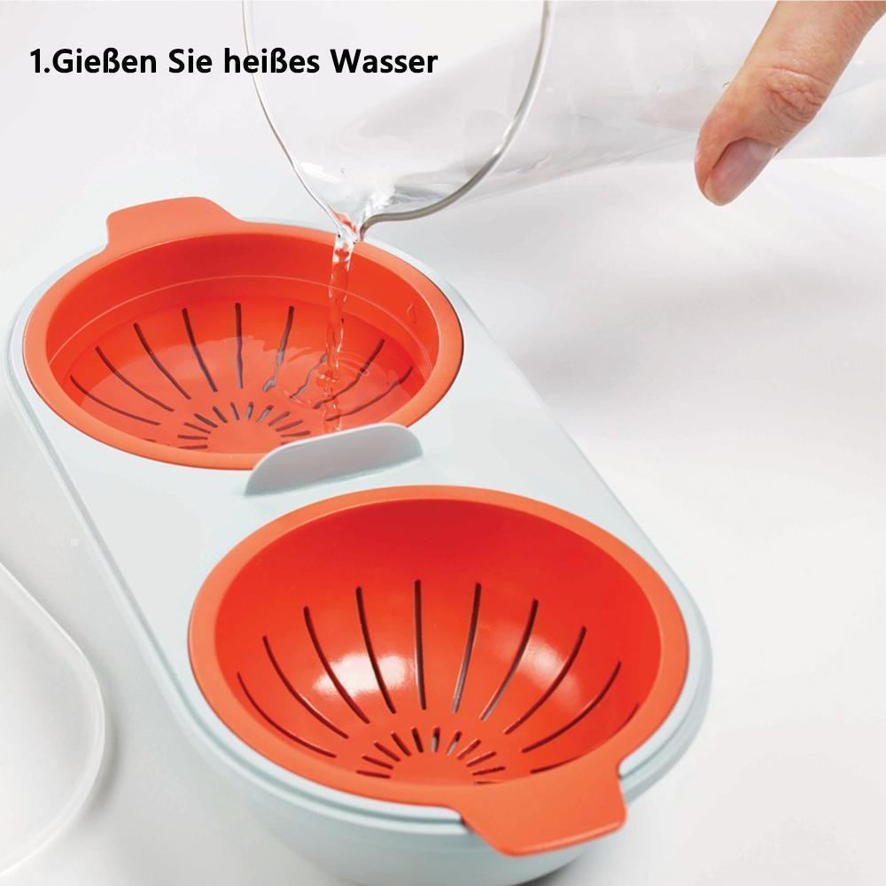 Lisslune | Bequee Microwave Egg Cooker Steamed Egg Cooker, orange