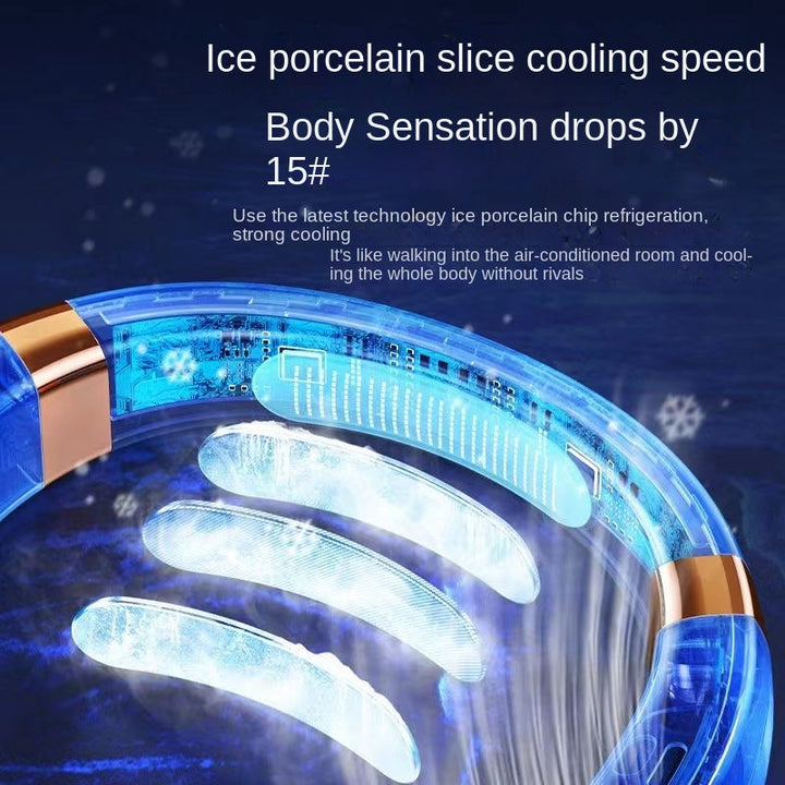 Lisslune | Digital Display Wearable Neck Fan