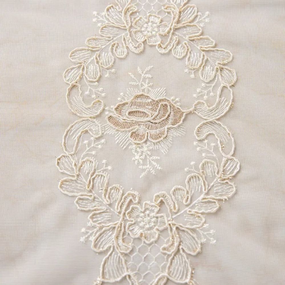 Lisslune | Elyvia Embroidered Classic Sheer Lace Curtain