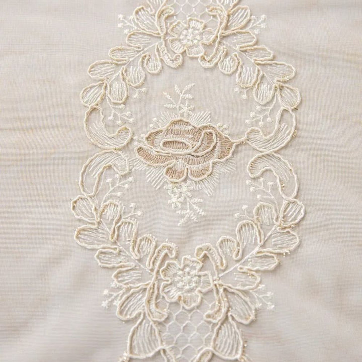 Lisslune | Elyvia Embroidered Classic Sheer Lace Curtain
