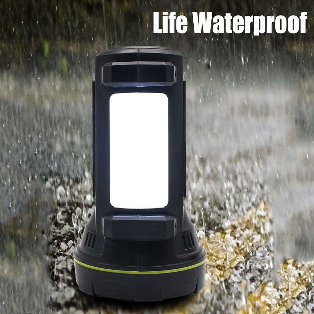 Lisslune | LED flashlight with side spotlight – Portable work light for camping and emergencies