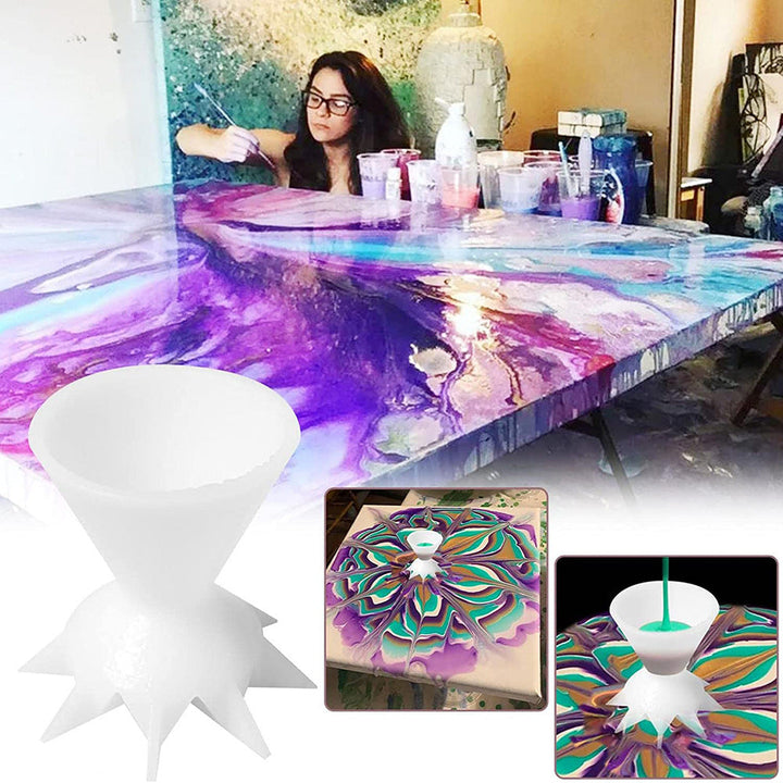 Lisslune | Pouring Colors Flower Split Art Cup