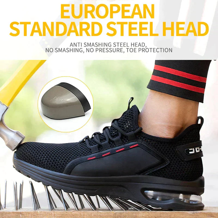 Lisslune | Ultralight, breathable, slip-resistant work shoes with steel toe - Free Shipping