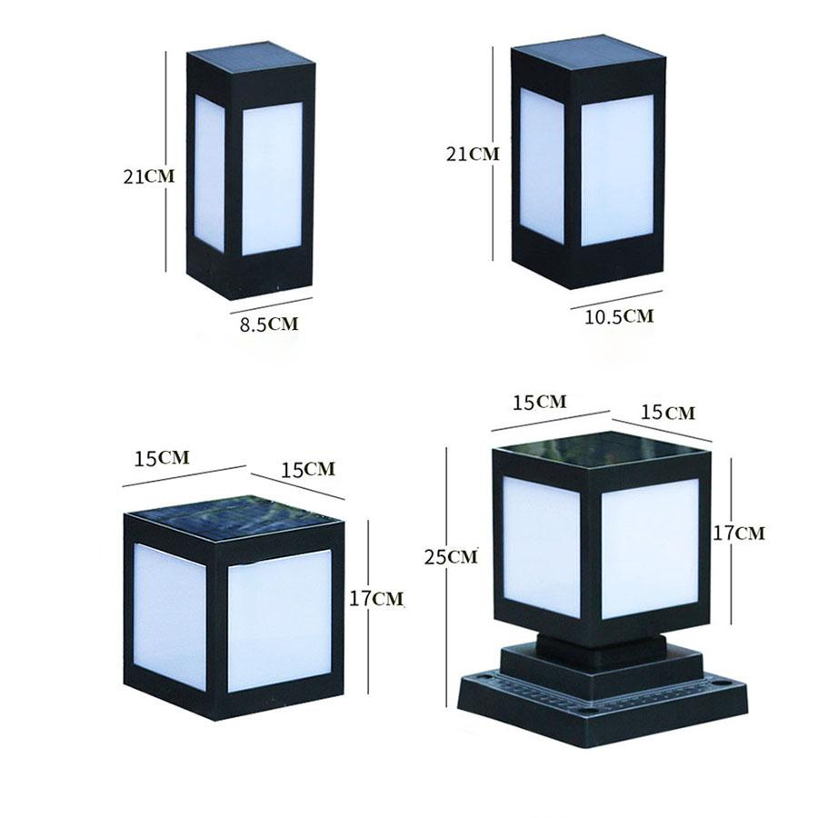 Lisslune | Solar LED garden lantern in square design – decorative outdoor lighting for paths and terrace